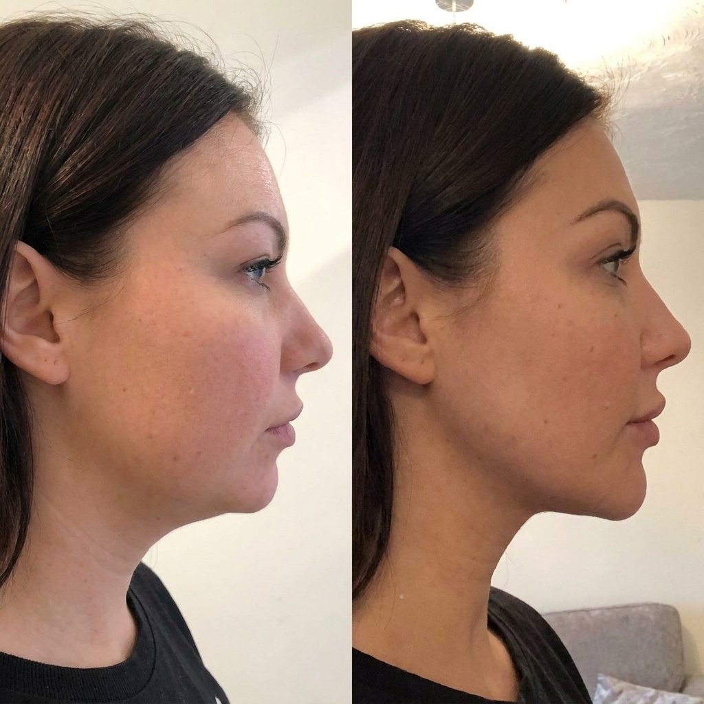 Aqualyx double chin before and after result